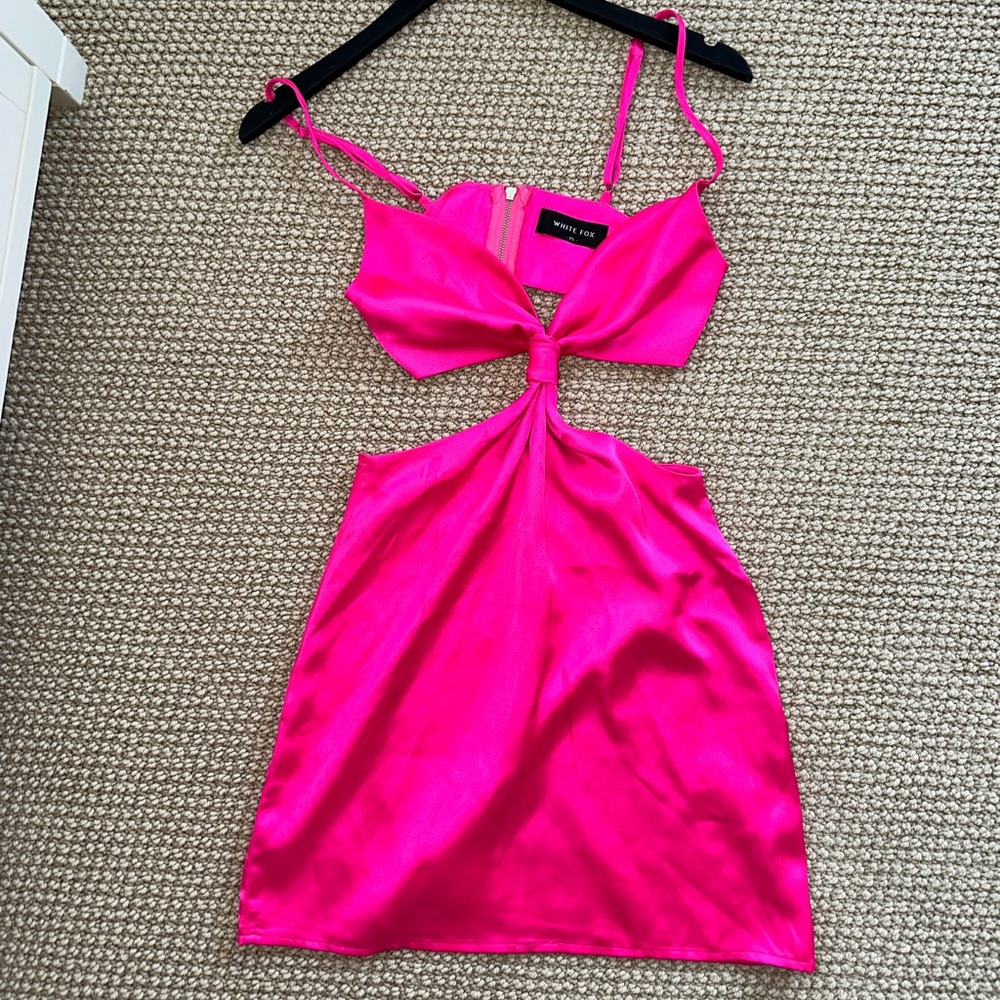 White Fox Let’s Run Away Mini Dress in Hot Pink || Size: XS || Worn twice